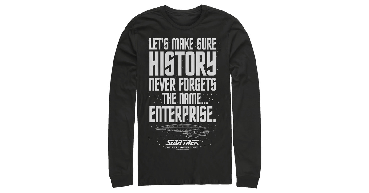 Men's Star Trek: The Next Generation Let's Make Sure History Never ...