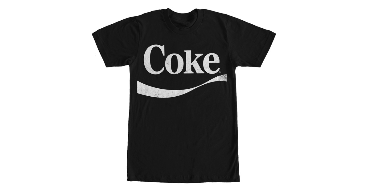 Cola Simple Men's Coca Cola Simple Logo Adult T-Shirt | Fendory