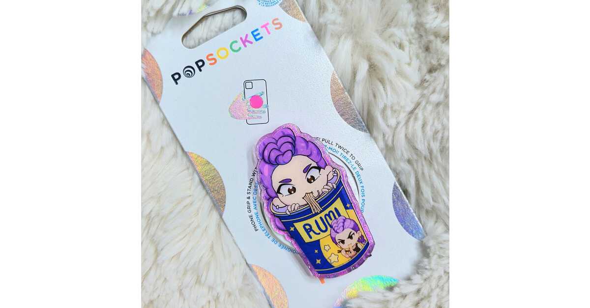 Popsocket Hunters Rumi PopSocket Phone Grip KPop Demon Hunters Anime Ramen Cup Phone ...